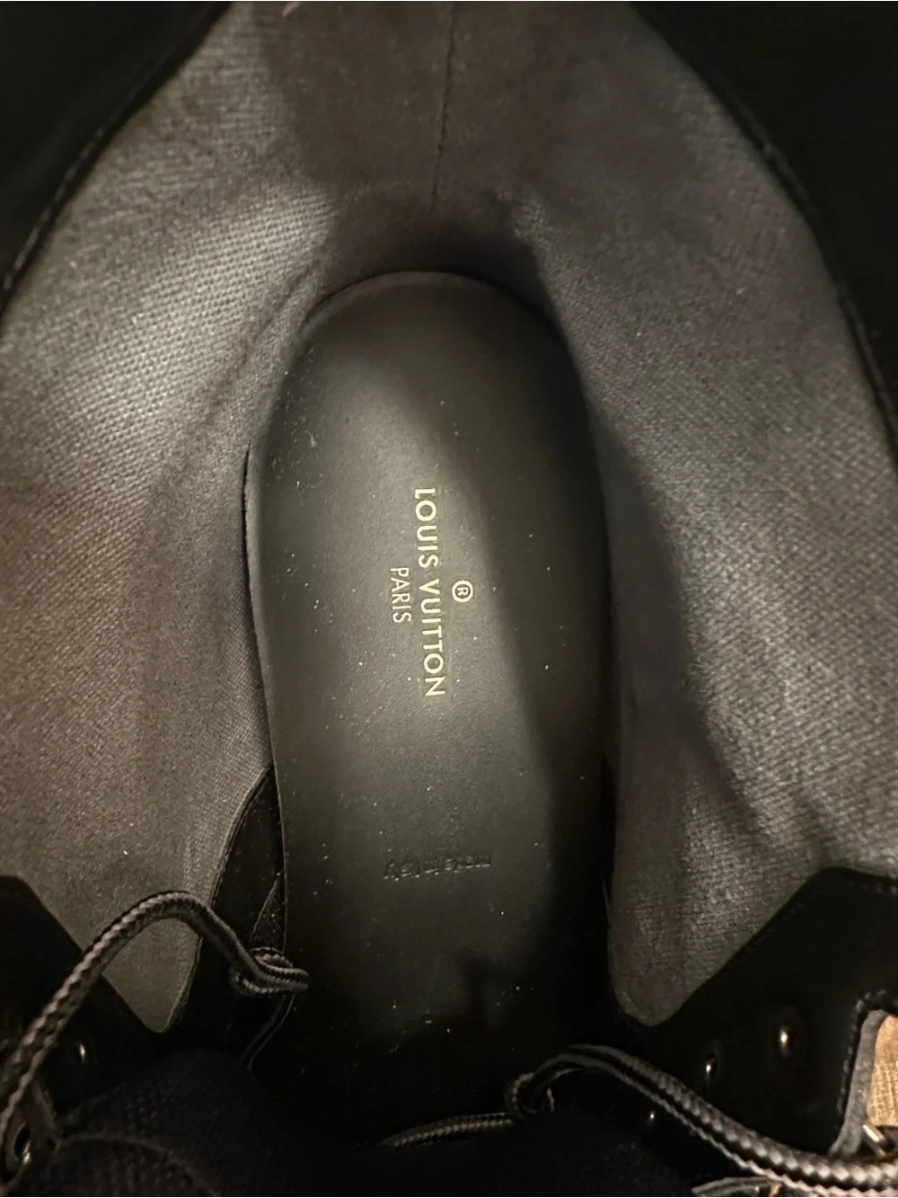 Authentic Louis Vuitton Oberkampf patch work Boots